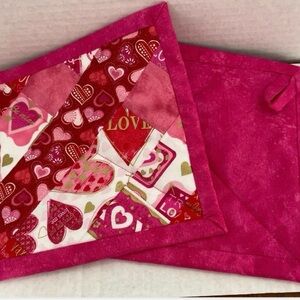 Valentines Day themed Hot Pads /Pot holders